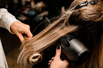 Professional hair styling session at Ammara Salon